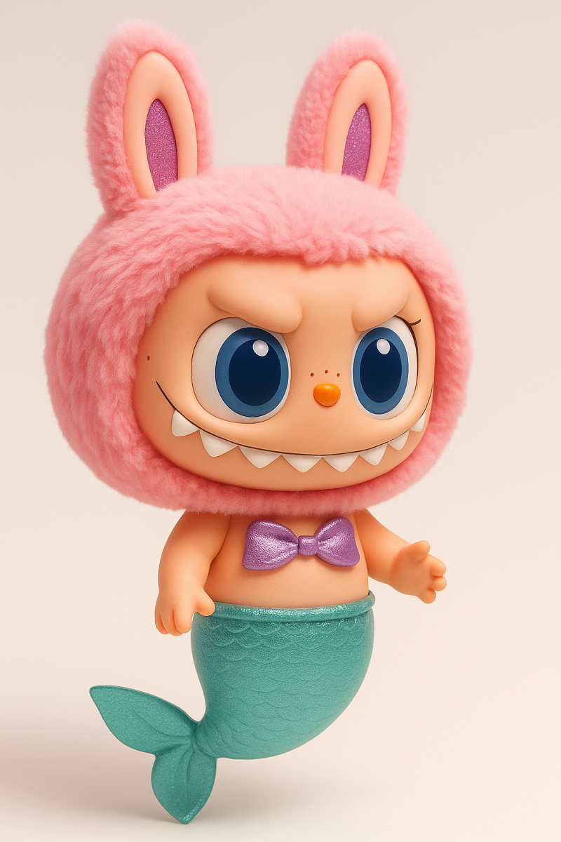 Labubu Mermaid 3D Принт Модель .c4d .max .obj .3ds .fbx .stl .blend