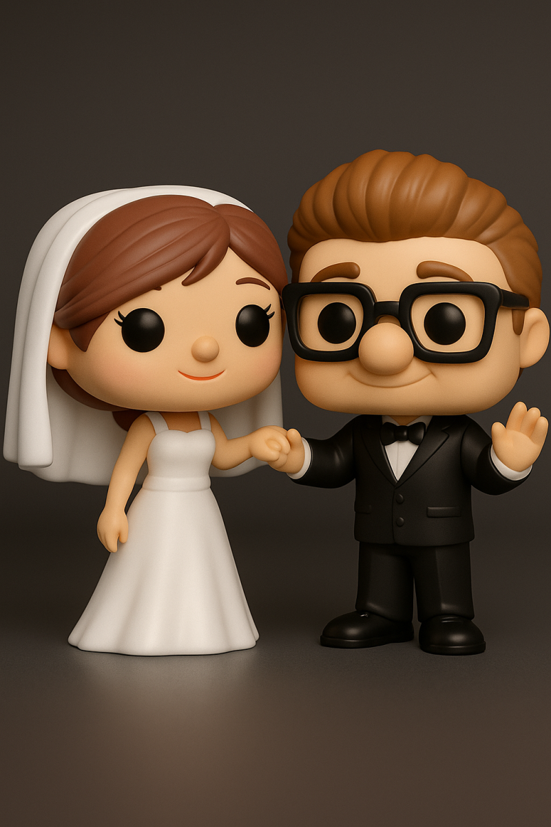 Funko Pop Wedding Carl and Ellie 3D Принт Модель .c4d .max .obj .3ds .fbx .stl .blend