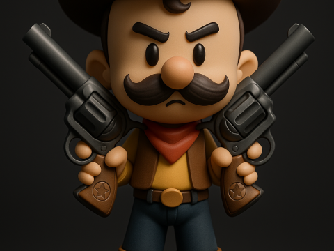 Retro Cowboy Model do druku 3D