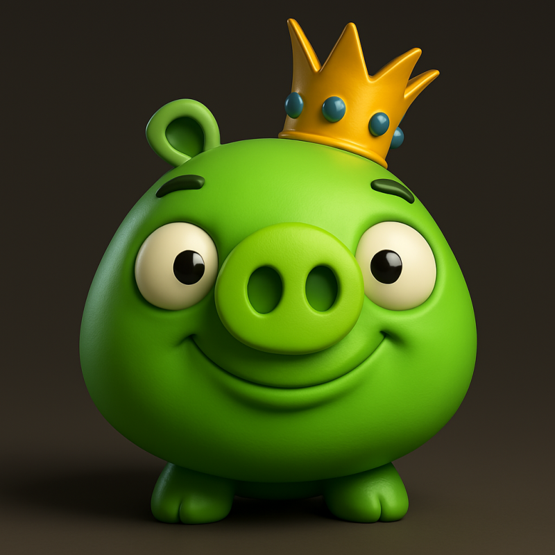 King Pig with Legs from Angry Birds 3Dプリントモデル .c4d .max .obj .3ds .fbx .stl .blend 