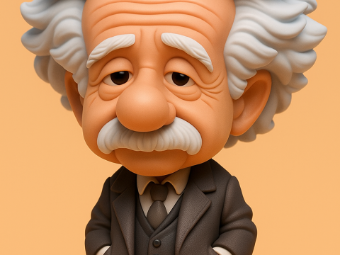Albert Einstein 3Dプリントモデル