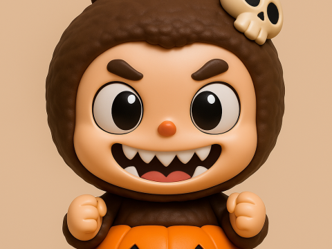 Labubu Halloween Pumpkin 3D Принт Модель