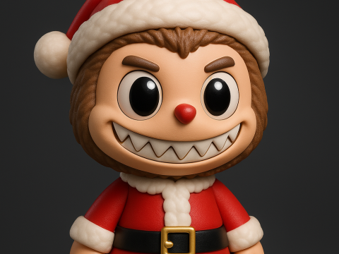 Santa Claus Labubu 3D 프린트 모델