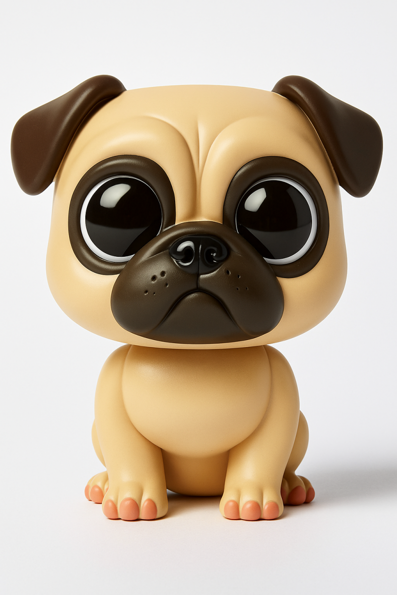 Funko Pop Dog Pug 3D printmodel .c4d .max .obj .3ds .fbx .stl .blend