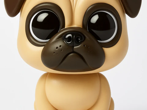 Funko Pop Perro Pug Modelo de impresión 3D
