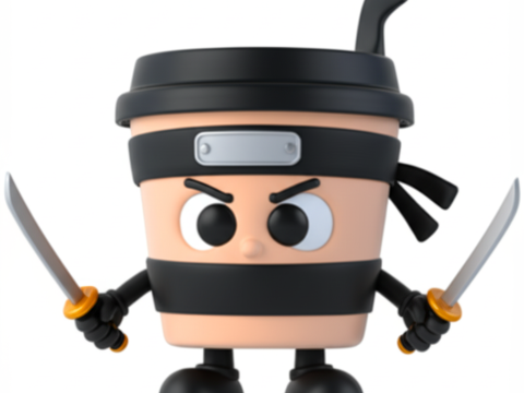 Coffee Ninja 3D Принт Модель