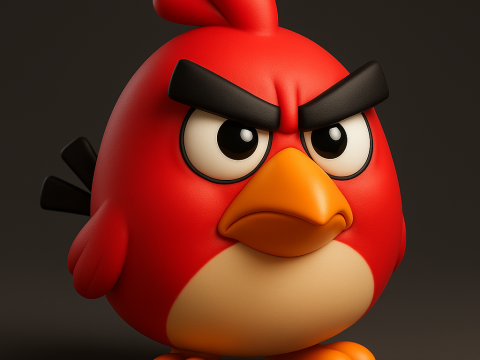 Matilda Red Angry bird with Legs 3D 프린트 모델