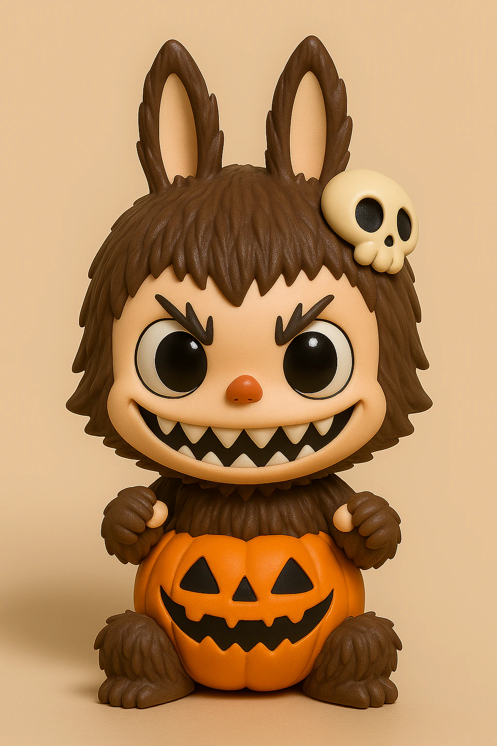Labubu Skull Pumpkin Halloween 3D Print Model .c4d .max .obj .3ds .fbx .stl .blend