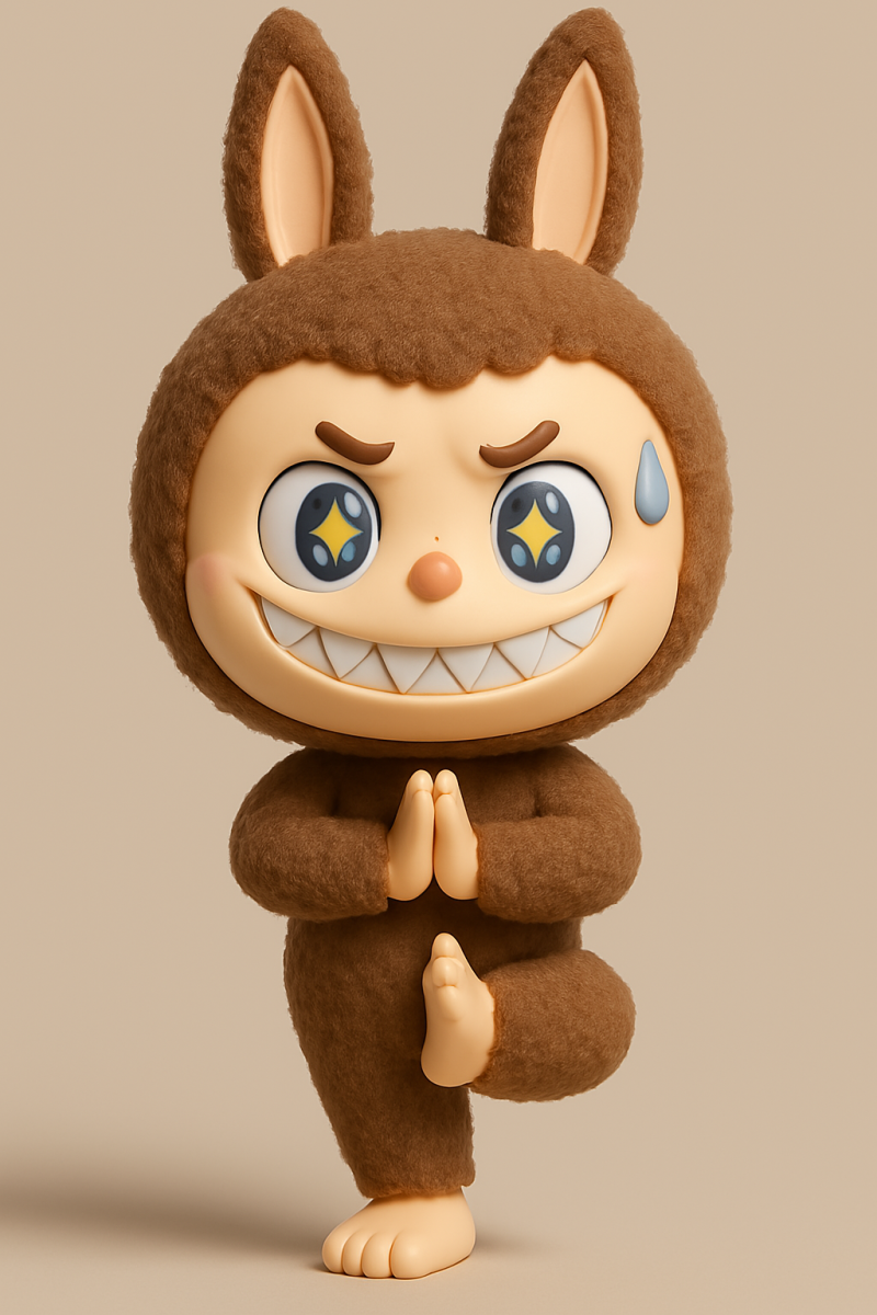 Labubu Doing Yoga 3D Принт Модель .c4d .max .obj .3ds .fbx .stl .blend 
