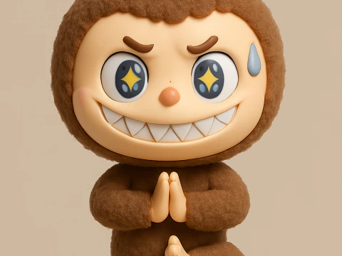 Labubu Yoga Yapıyor 3D Baskı Modeli