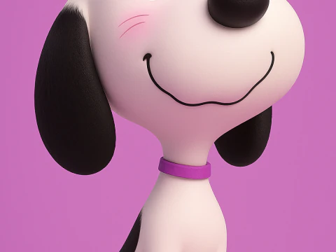 Снупи Девушка 3D Принт Модель