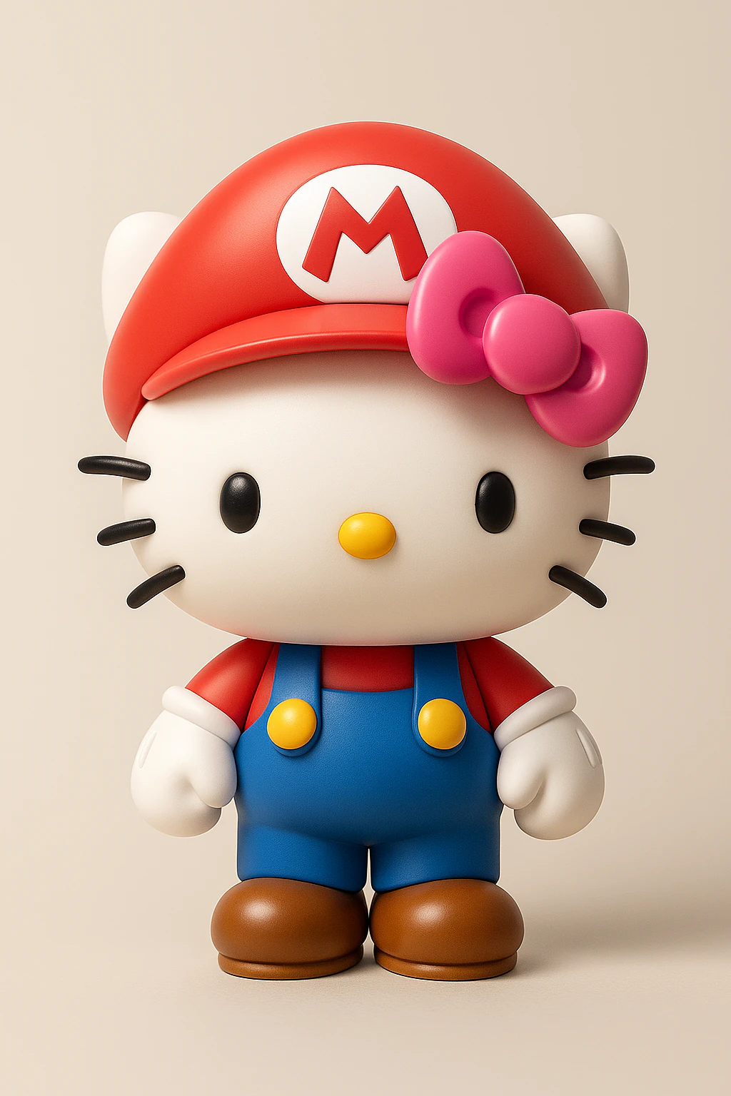Hello Kitty Mario Bros 3D Print Model .c4d .max .obj .3ds .fbx .stl .blend