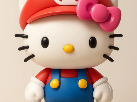 Ciao Kitty Mario Bros Modello di stampa 3D