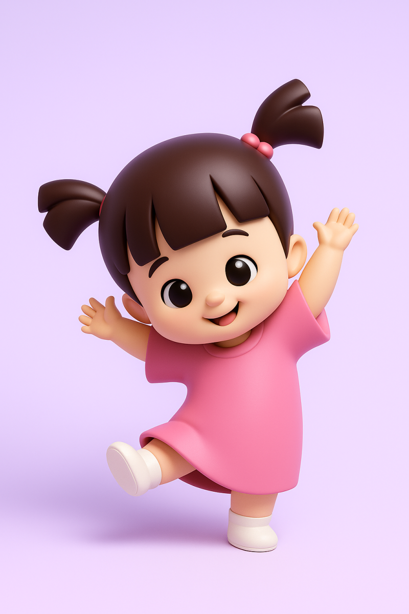 Boo from Monsters Inc 3D 打印模型 .c4d .max .obj .3ds .fbx .stl .blend 
