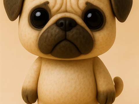 Pug Dog Planter 3D प्रिंट मॉडल