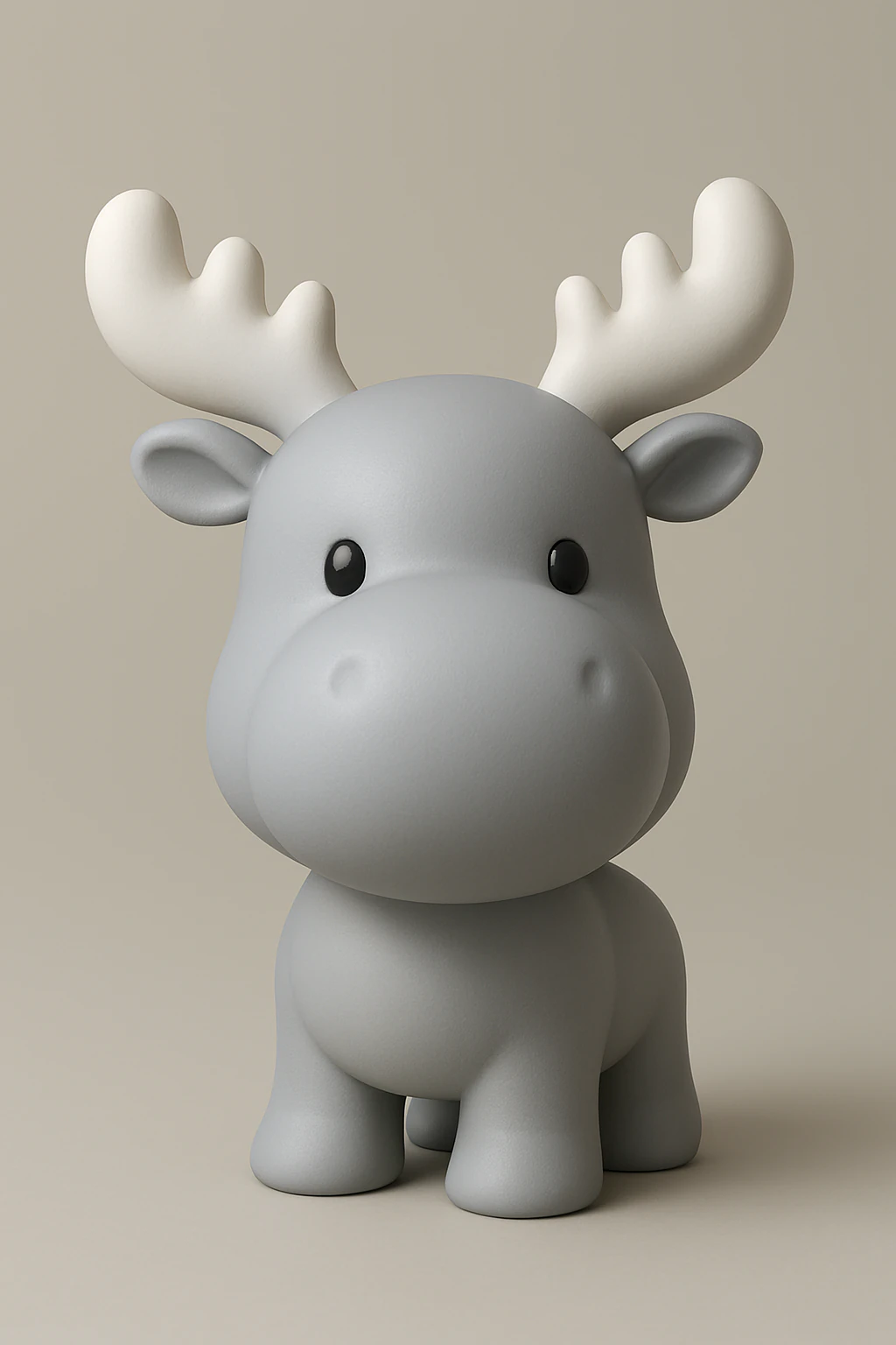 Kawaii Moose 3D Print Model .c4d .max .obj .3ds .fbx .stl .blend 