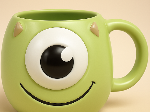 Monsters Mike Wazowski Mug 3D प्रिंट मॉडल