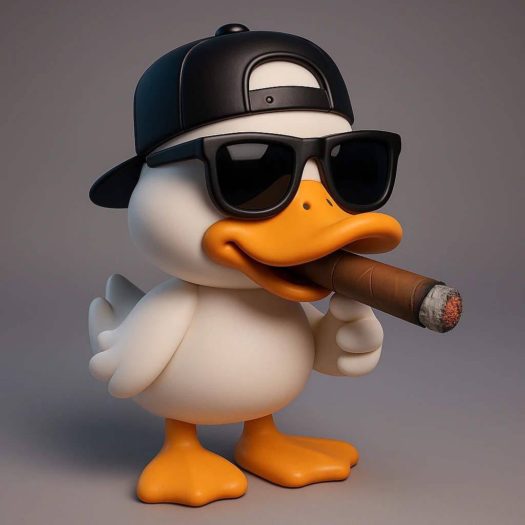 Gangstar Duck 3D Print Model .c4d .max .obj .3ds .fbx .stl .blend 