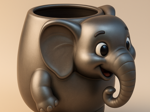 Elephant Holder Tabletop 3D प्रिंट मॉडल