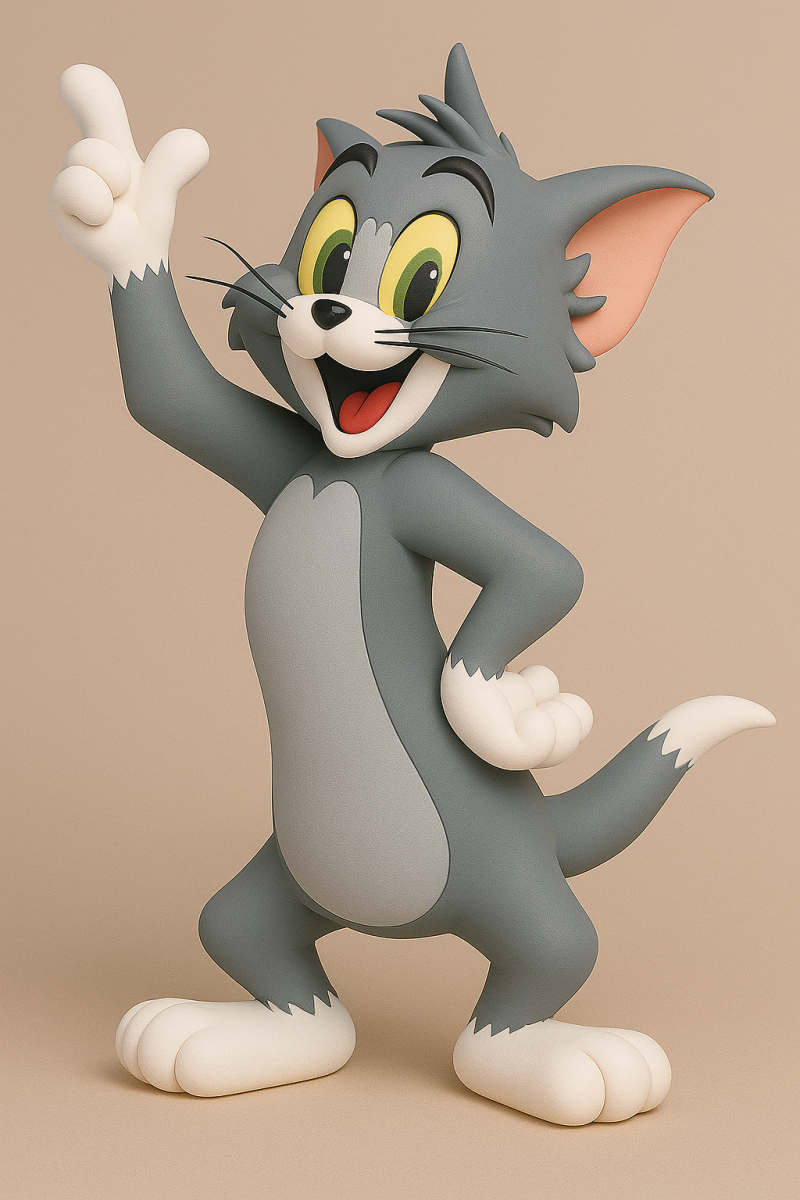 Tom from Tom and Jerry 3D Принт Модель .c4d .max .obj .3ds .fbx .stl .blend