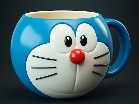 Doraemon Coffee Cup Modèles 3D en vedette