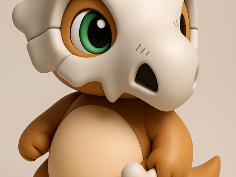 Pokemon Cubone Modèles 3D en vedette
