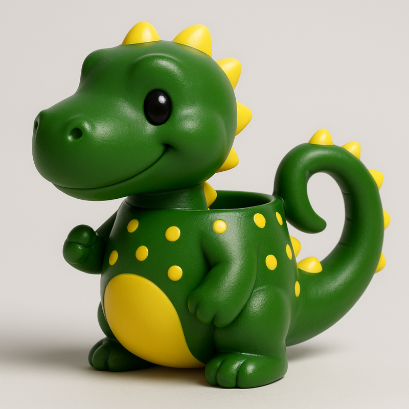 Cute Dino Planter 3D Druckmodell .c4d .max .obj .3ds .fbx .stl .blend