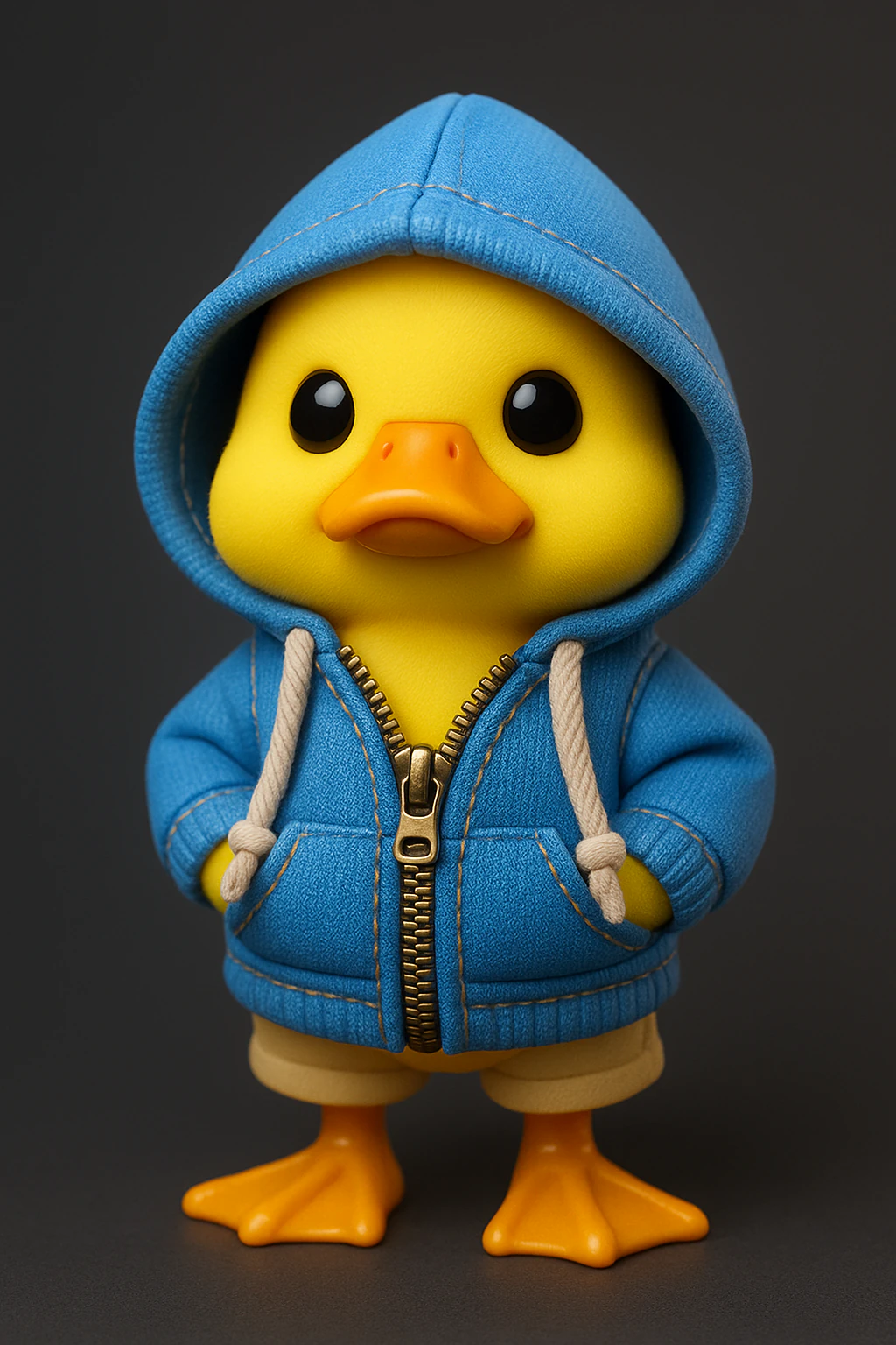 Duck in a Hoodie 3D Print Model .c4d .max .obj .3ds .fbx .stl .blend 