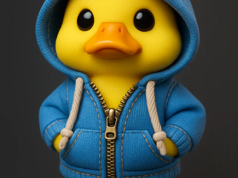 Bebek dalam Hoodie Model Cetak 3D