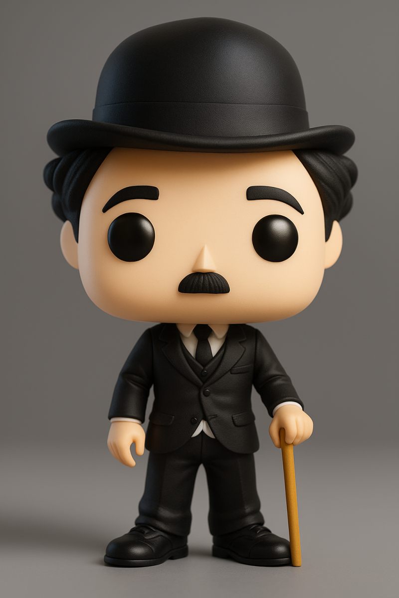 Funko Pop Charlie Chaplin Figure 3D Принт Модель .c4d .max .obj .3ds .fbx .stl .blend 