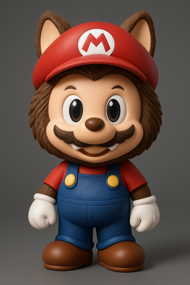 Labubu Super Mario Bros Modello di stampa 3D .c4d .max .obj .3ds .fbx .stl .blend 