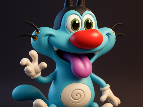 Oggy from Oggy and the Cockroaches Modelo de impresión 3D