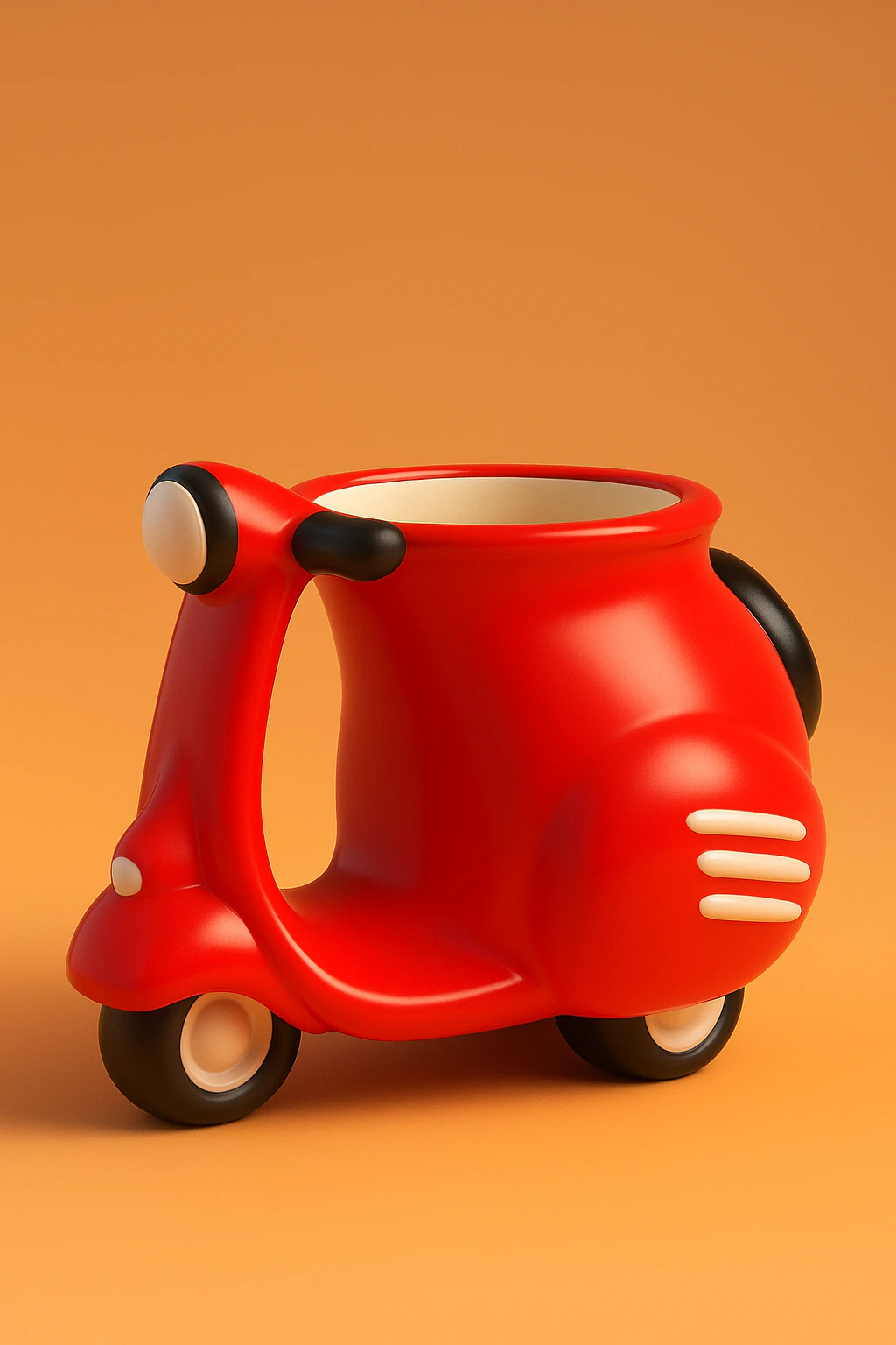 Vespa Scooter Mug 3D Print Model .c4d .max .obj .3ds .fbx .stl .blend 