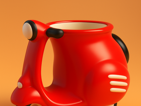 Vespa Scooter Mug Modelo de impresión 3D