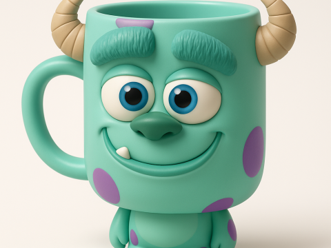 Pixar Monsters Inc Sulley Mug Modelo de impresión 3D