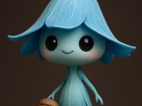 Blue Flower Spirit Model do druku 3D