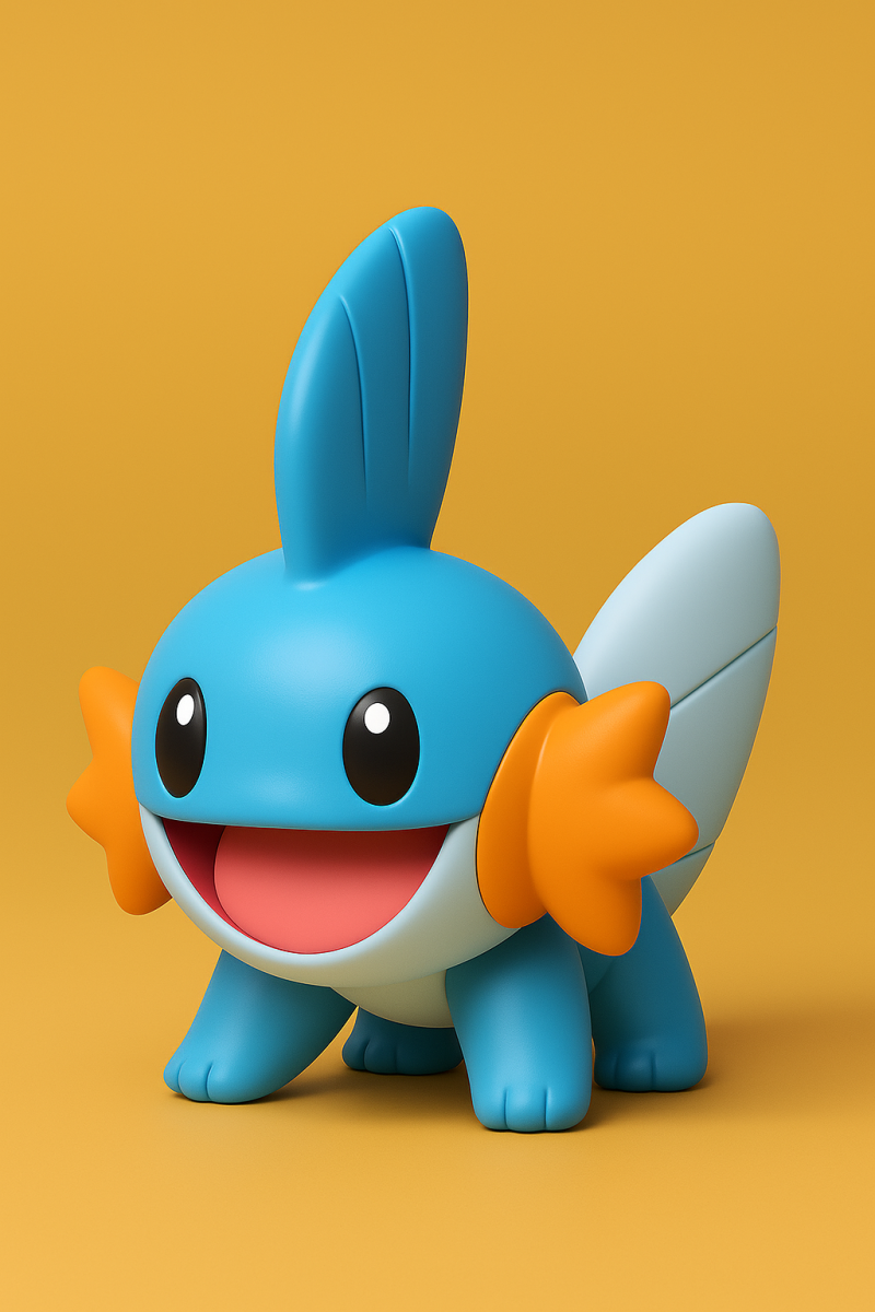 Pokemon Mudkip 3Dプリントモデル .c4d .max .obj .3ds .fbx .stl .blend