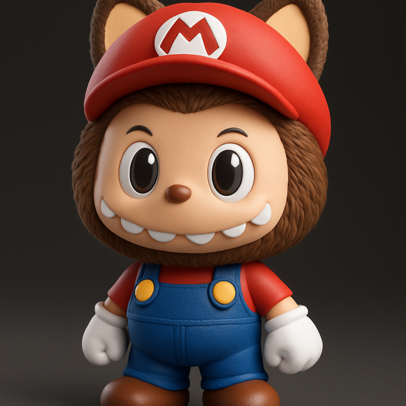 Super Mario Labubu Modello di stampa 3D .c4d .max .obj .3ds .fbx .stl .blend 