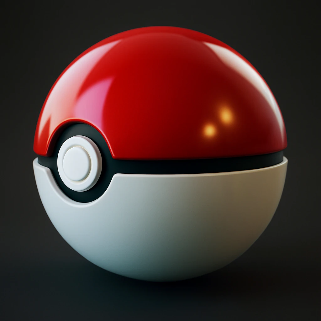 Pokeball Pokemon 3D Print Model .c4d .max .obj .3ds .fbx .stl .blend 