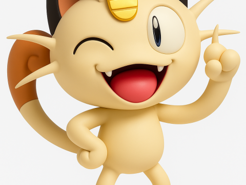 Pokemon Meowth 3D Принт Модель