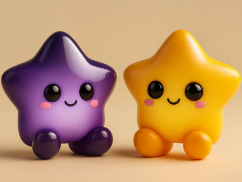 반짝반짝 작은 별 3D 프린트 모델