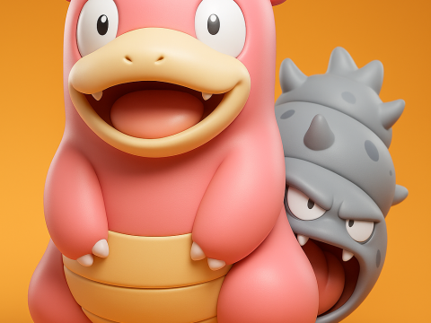 Pokemon Slowbro 3D Принт Модель