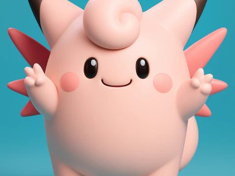 Pok&eacute;mon Clefable Modello di stampa 3D