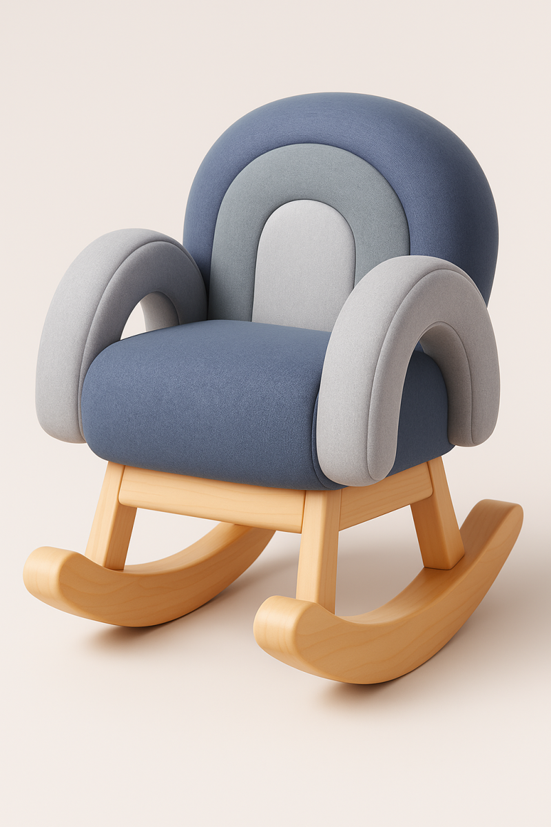 Kids Rocking Chair 3D Print Model .c4d .max .obj .3ds .fbx .stl .blend 