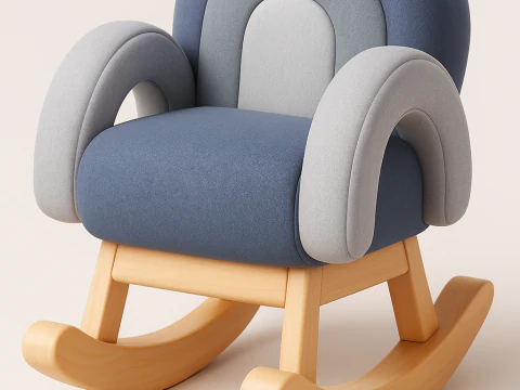어린이 흔들의자 3D 프린트 모델