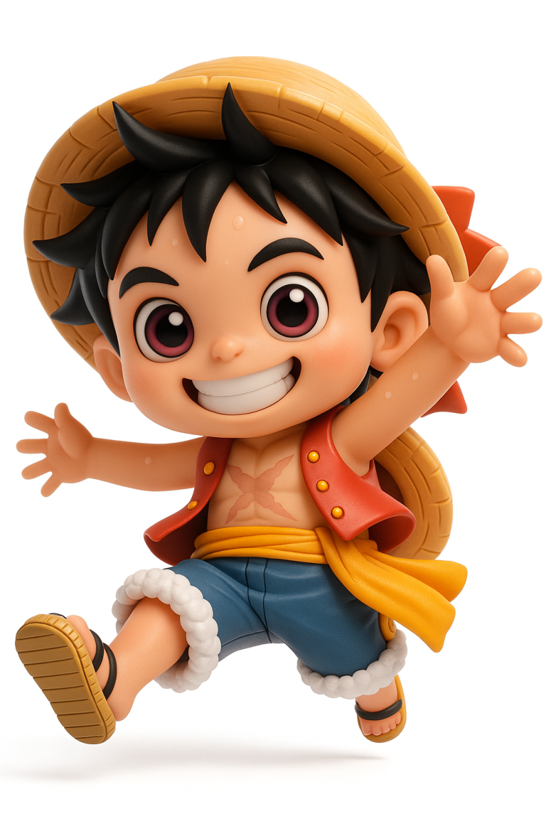 Luffy from One Piece 3D printmodel .c4d .max .obj .3ds .fbx .stl .blend