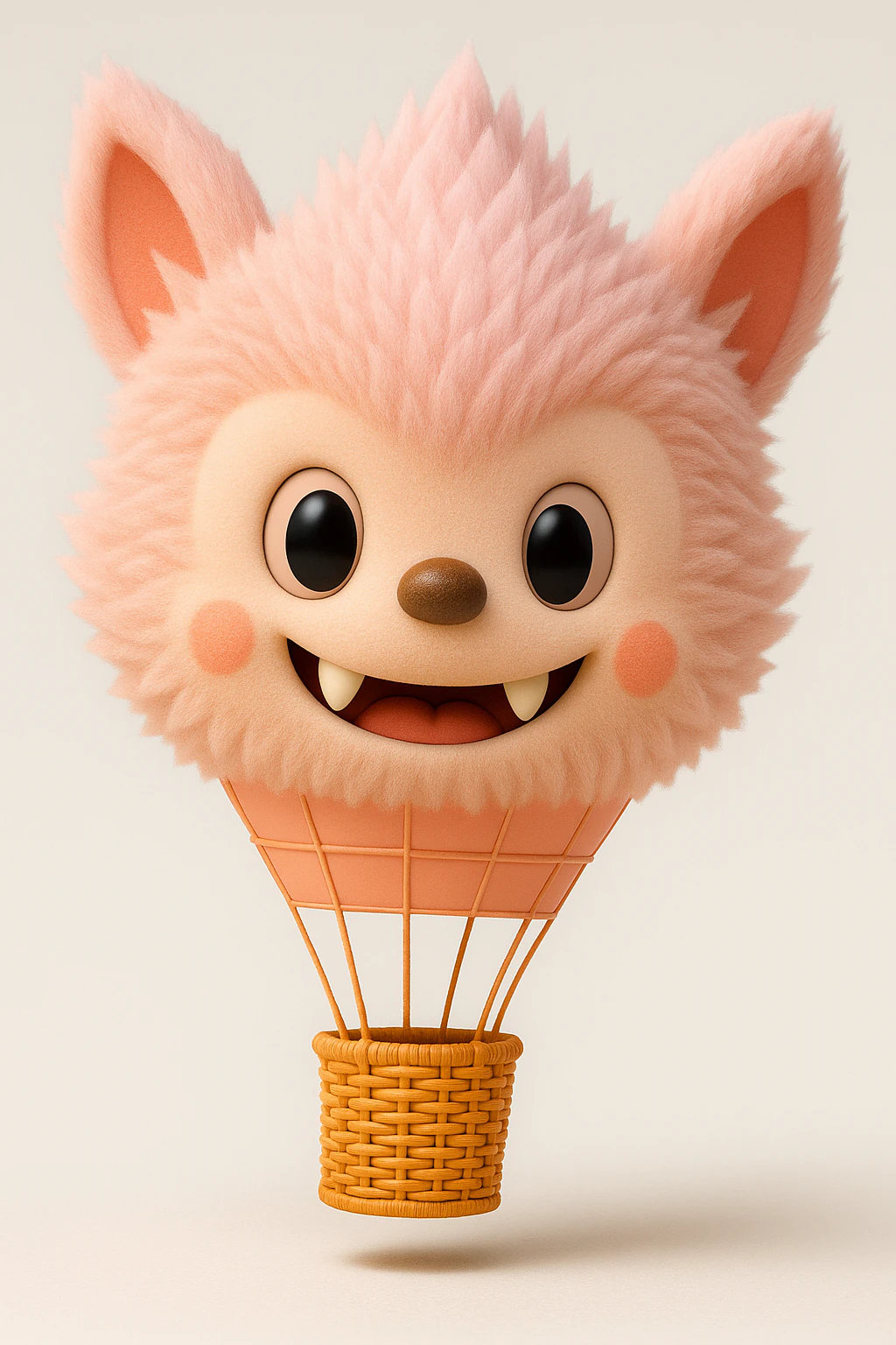 Labubu Hot Air Balloon 3D Print Model .c4d .max .obj .3ds .fbx .stl .blend