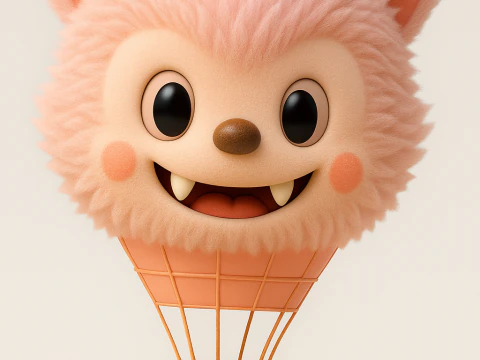 拉布布热气球 3D 打印模型