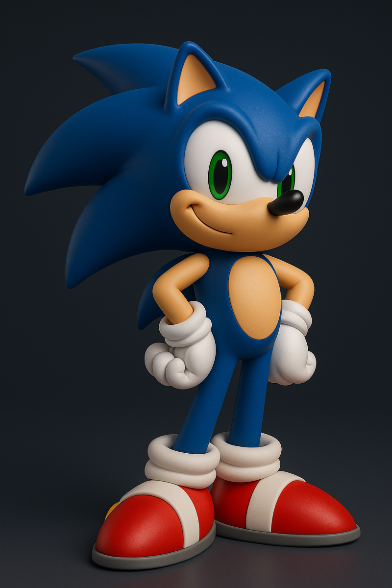 Sonic the Hedgehog - The Blue Runner 3D 打印模型 .c4d .max .obj .3ds .fbx .stl .blend 