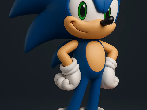 소닉 더 헤지혹 - 블루 러너 3D 프린트 모델